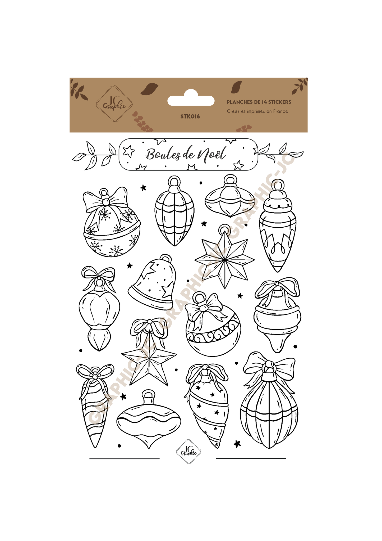 Stickers à colorier "Merry Christmas"