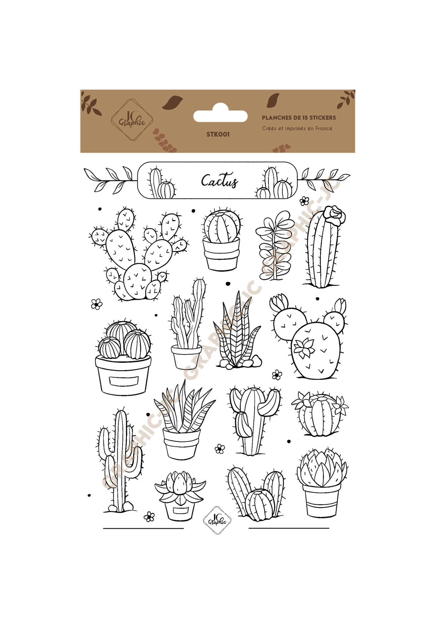 Stickers à colorier "Cactus"