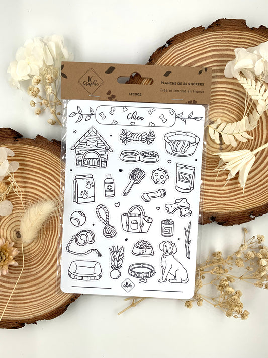 Stickers à colorier "Chiens"