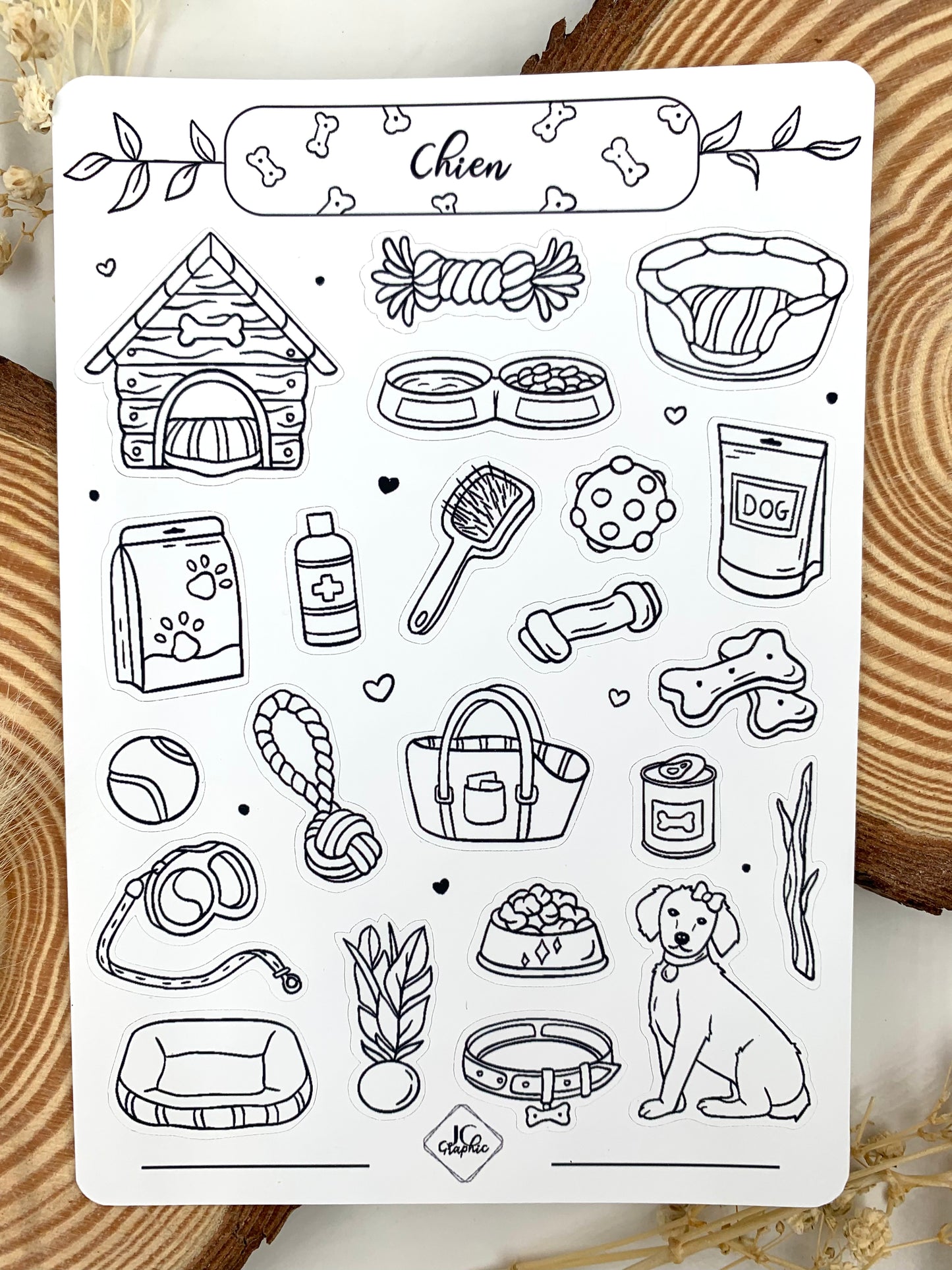 Stickers à colorier "Chiens"