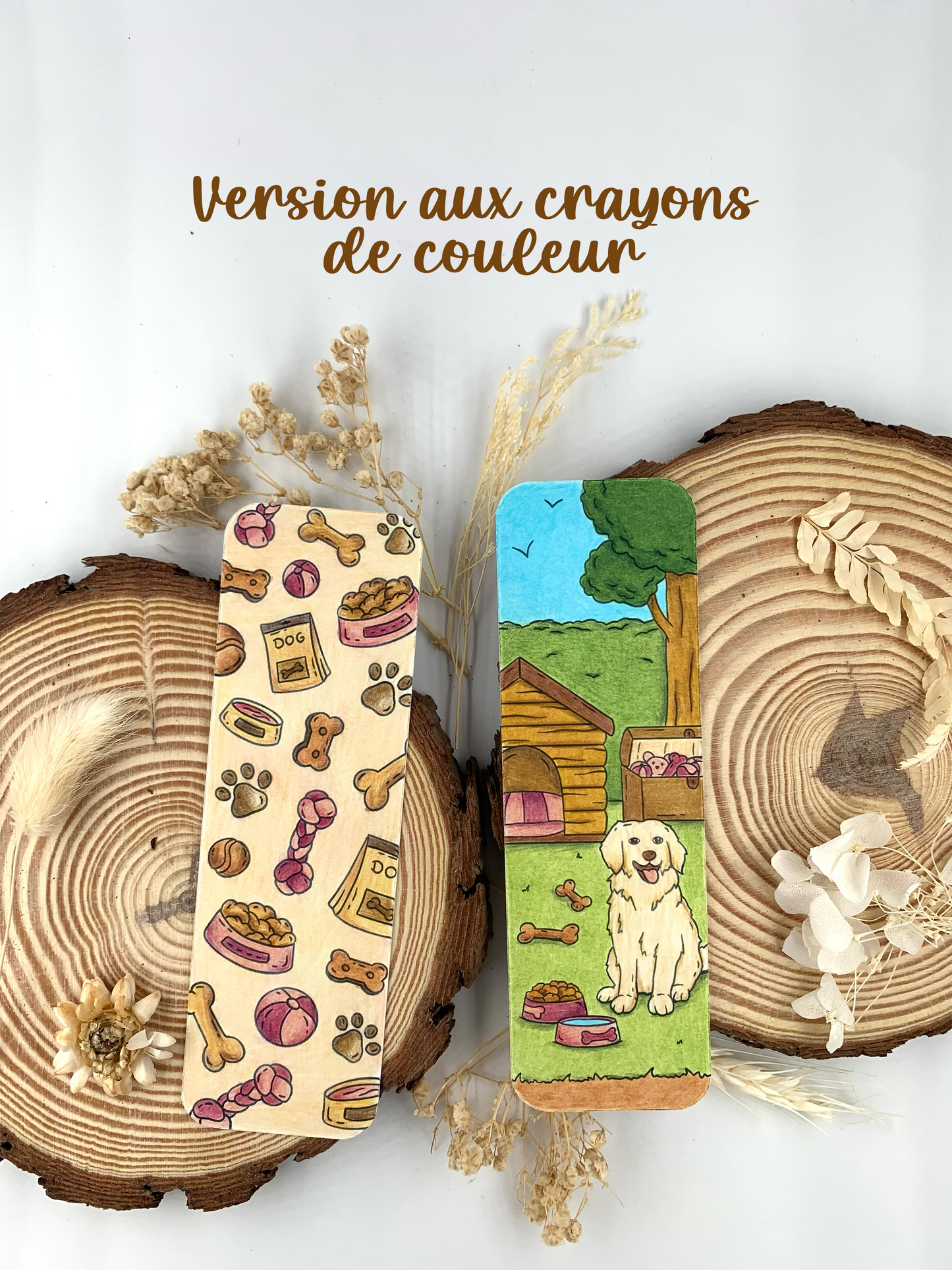 Marque page à colorier "Chiens"
