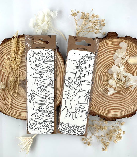 Marque page à colorier "Fleurs"