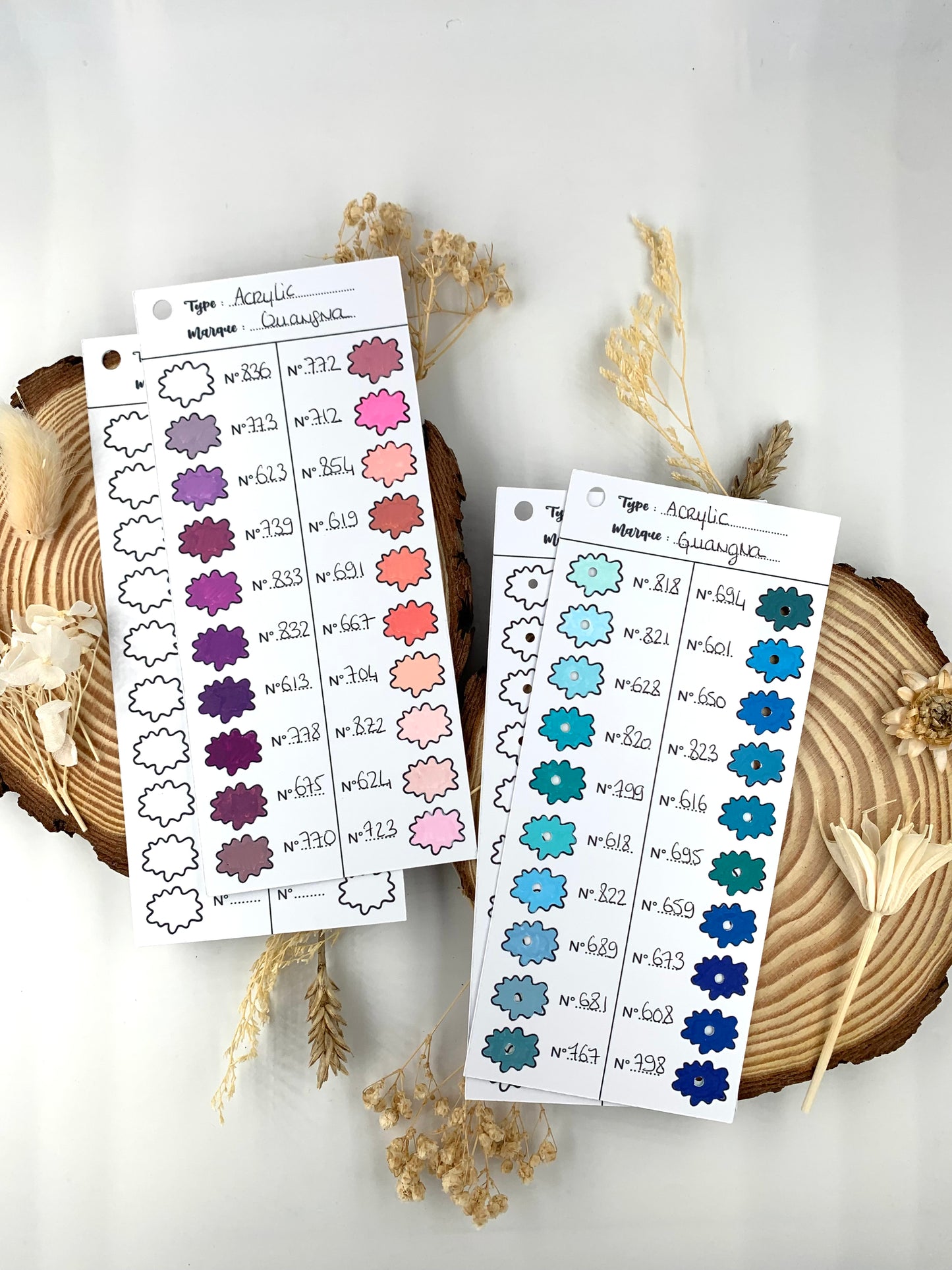 Recharge pour nuancier - Recto Verso