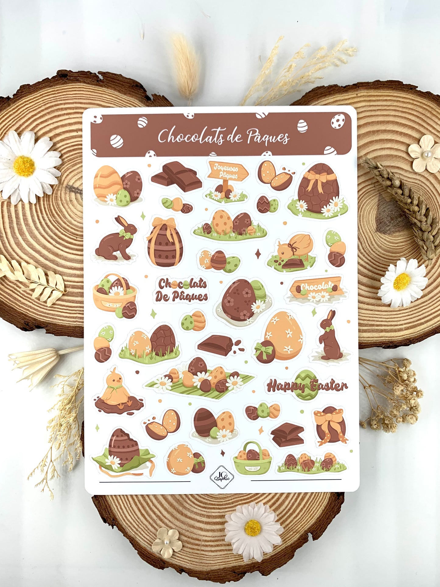 Box de papeterie thème "Chocolats de Pâques"