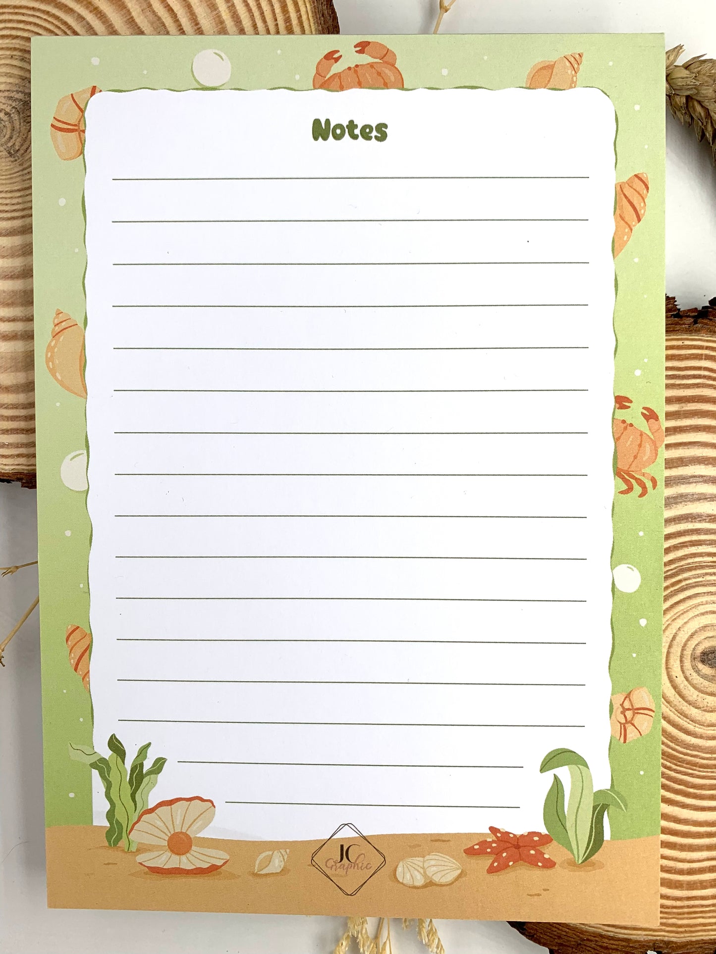 Bloc-notes "Coquillages"