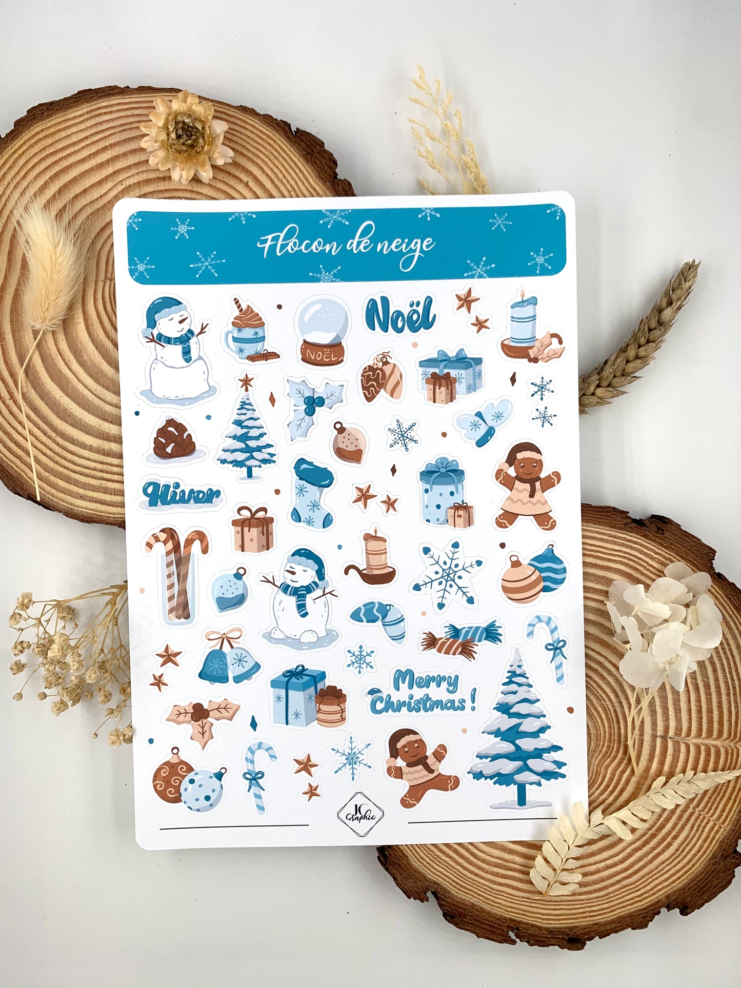 Lot stickers "Flocon de Neige"