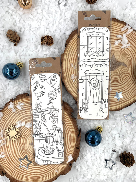 Marque page à colorier "Noël"