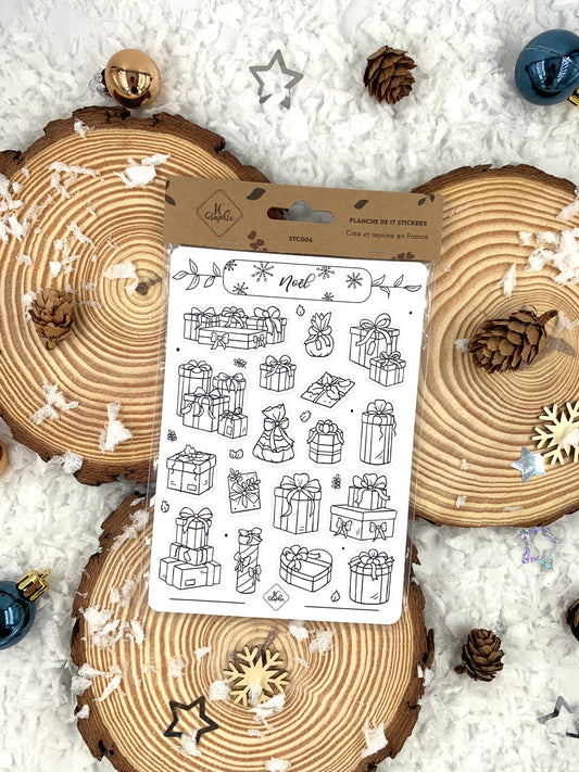 Stickers à colorier "Noël"