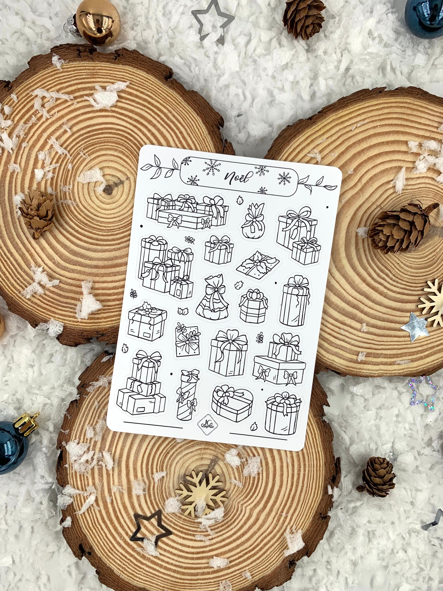 Stickers à colorier "Noël"