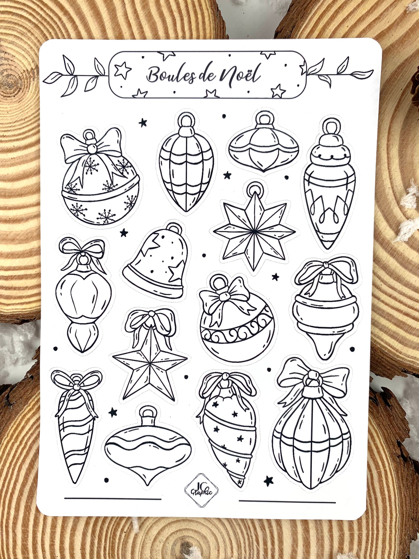 Stickers à colorier "Merry Christmas"