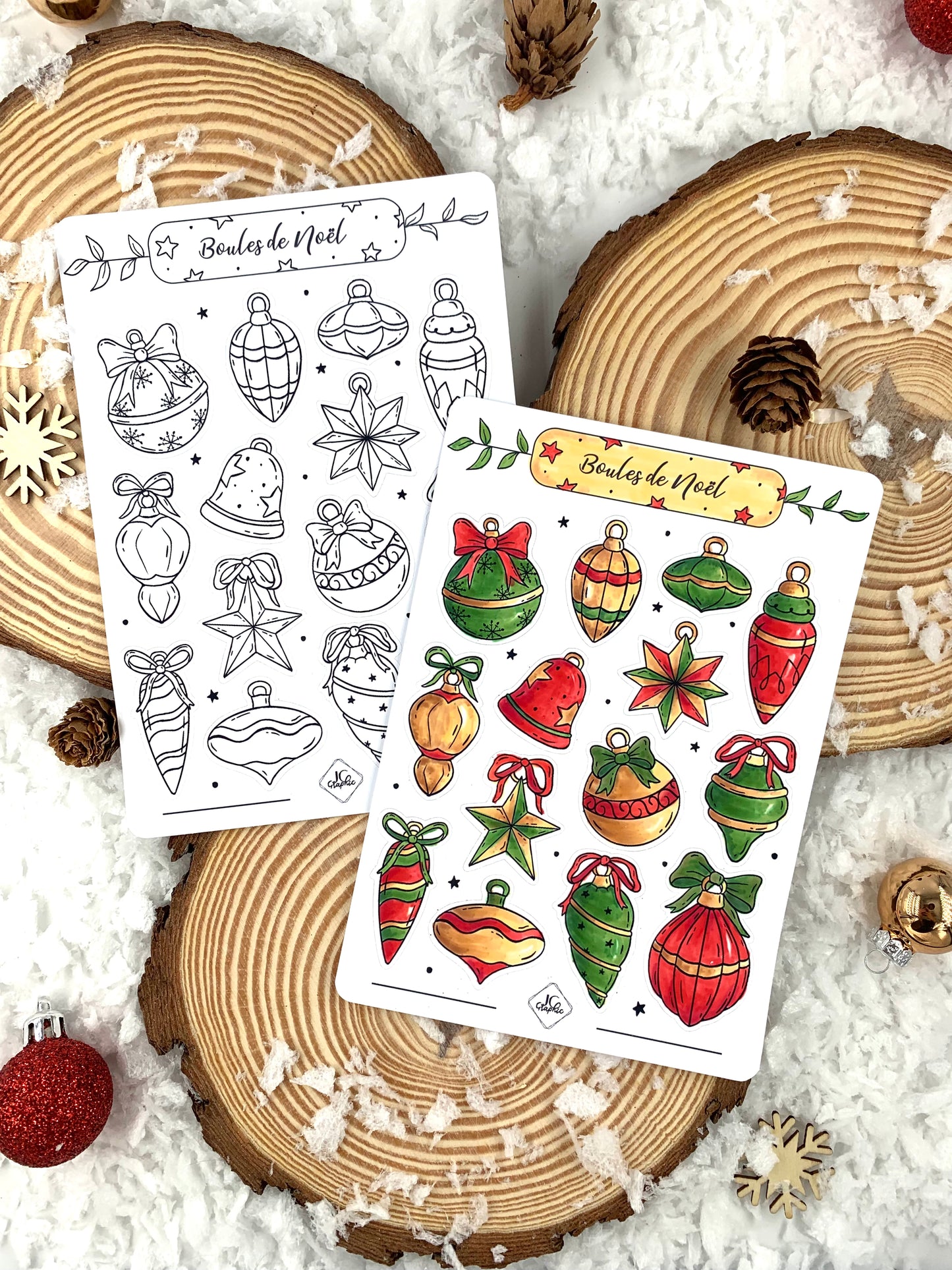 Stickers à colorier "Merry Christmas"