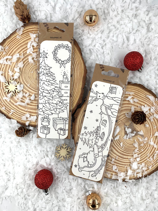 Marque page à colorier "Merry Christmas"