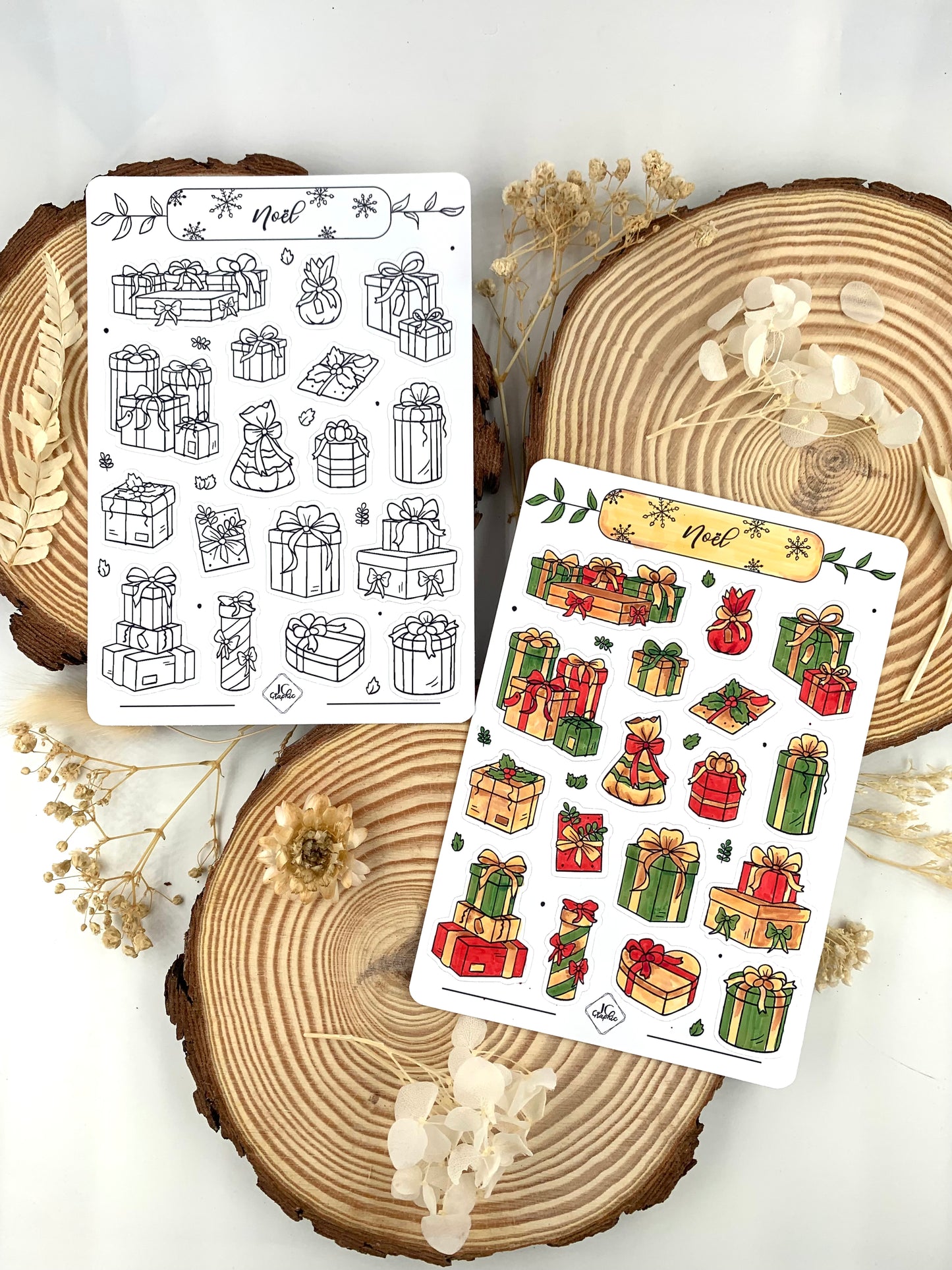 Stickers à colorier "Noël"
