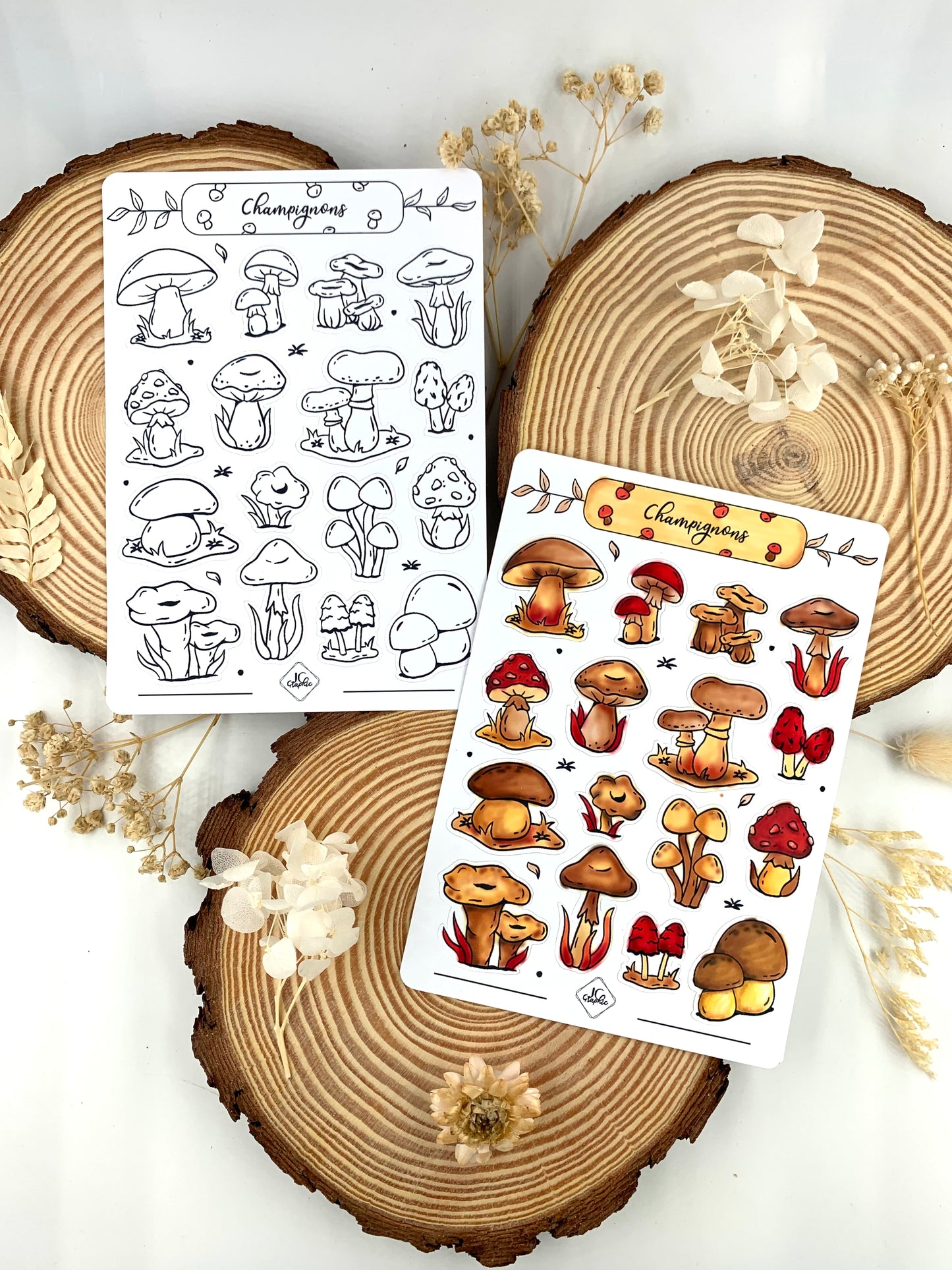 Lot de 5 planches de stickers à colorier thème "Nourriture"