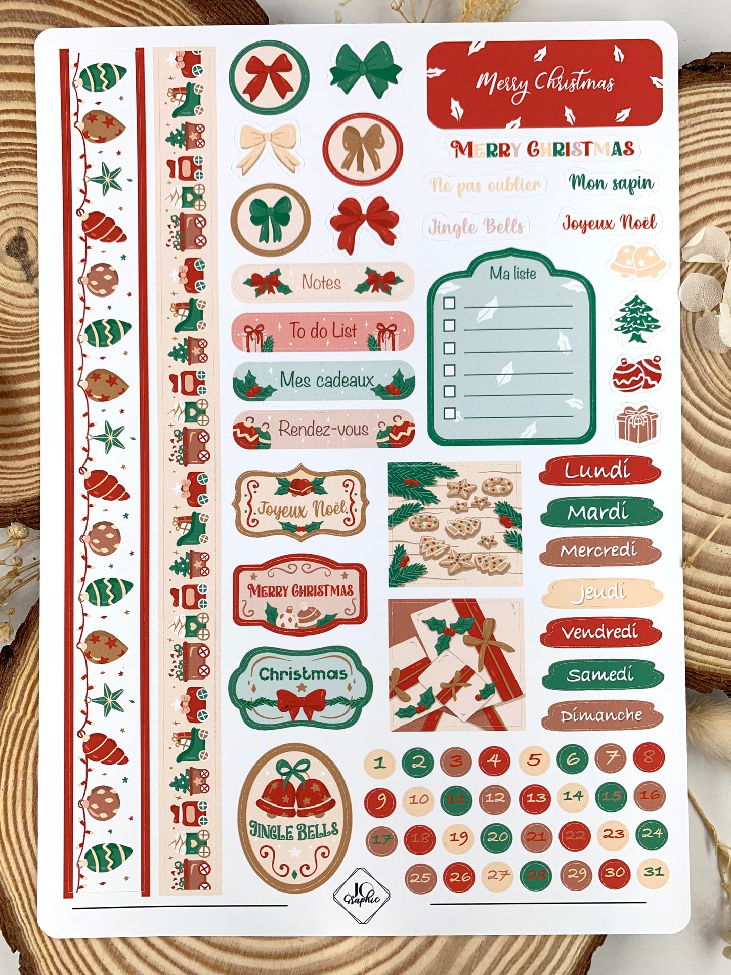 Stickers fonctionnels "Merry Christmas"