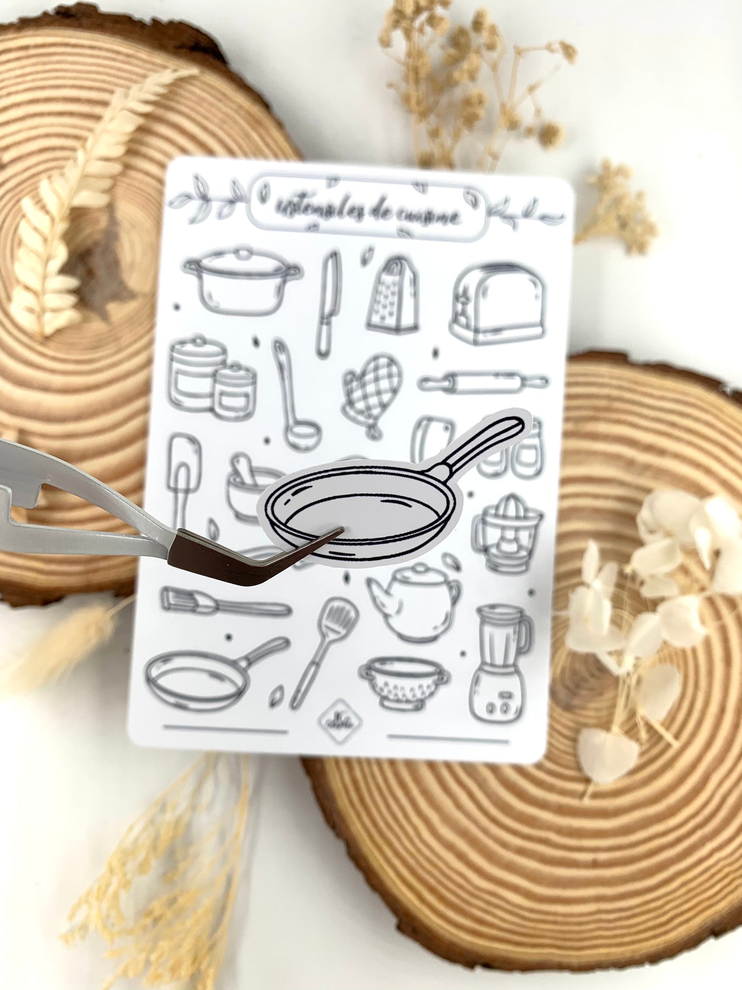 Stickers à colorier "Ustensiles de cuisine"