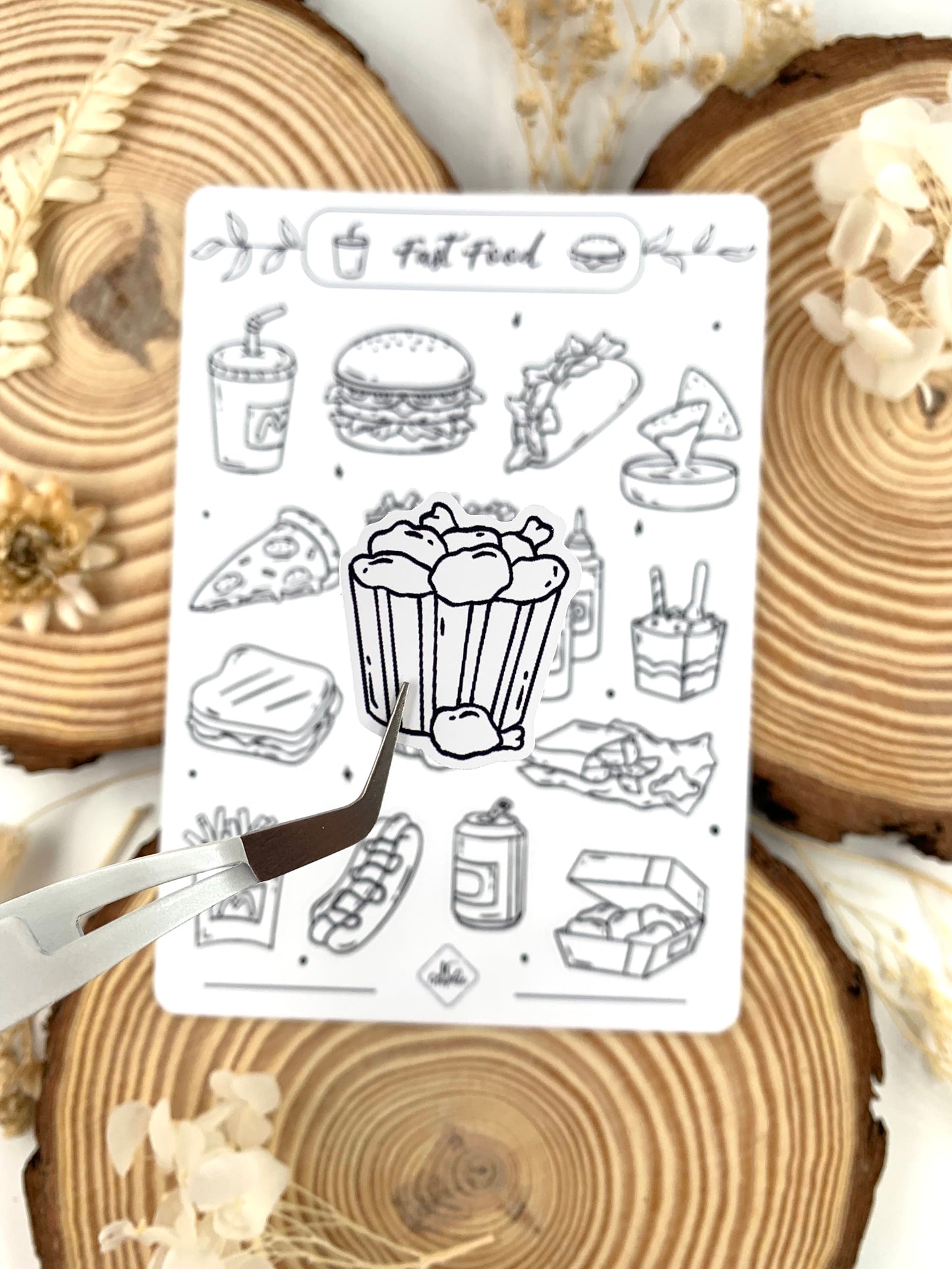 Stickers à colorier "Fast Food"