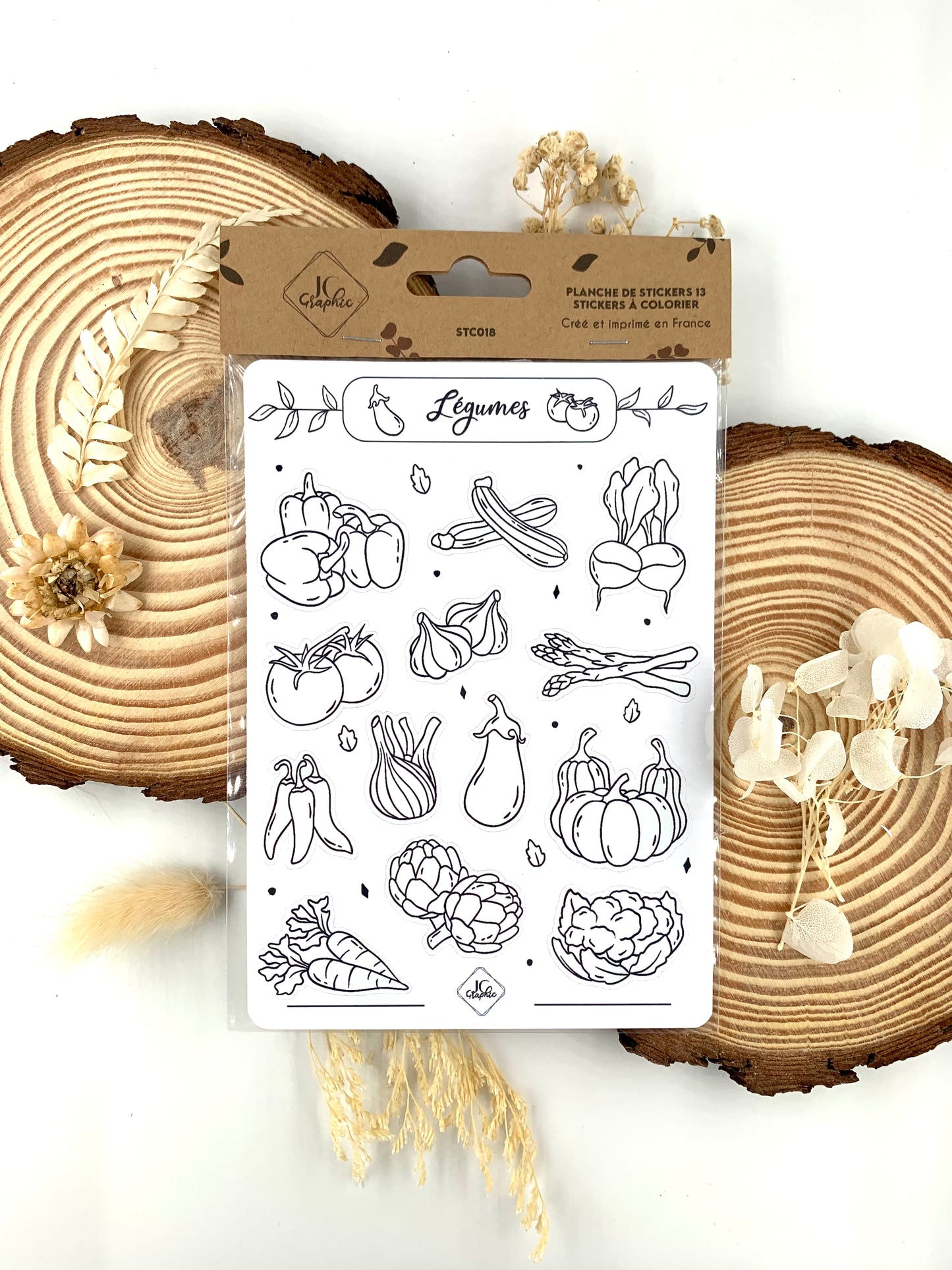 Stickers à colorier "Légumes"