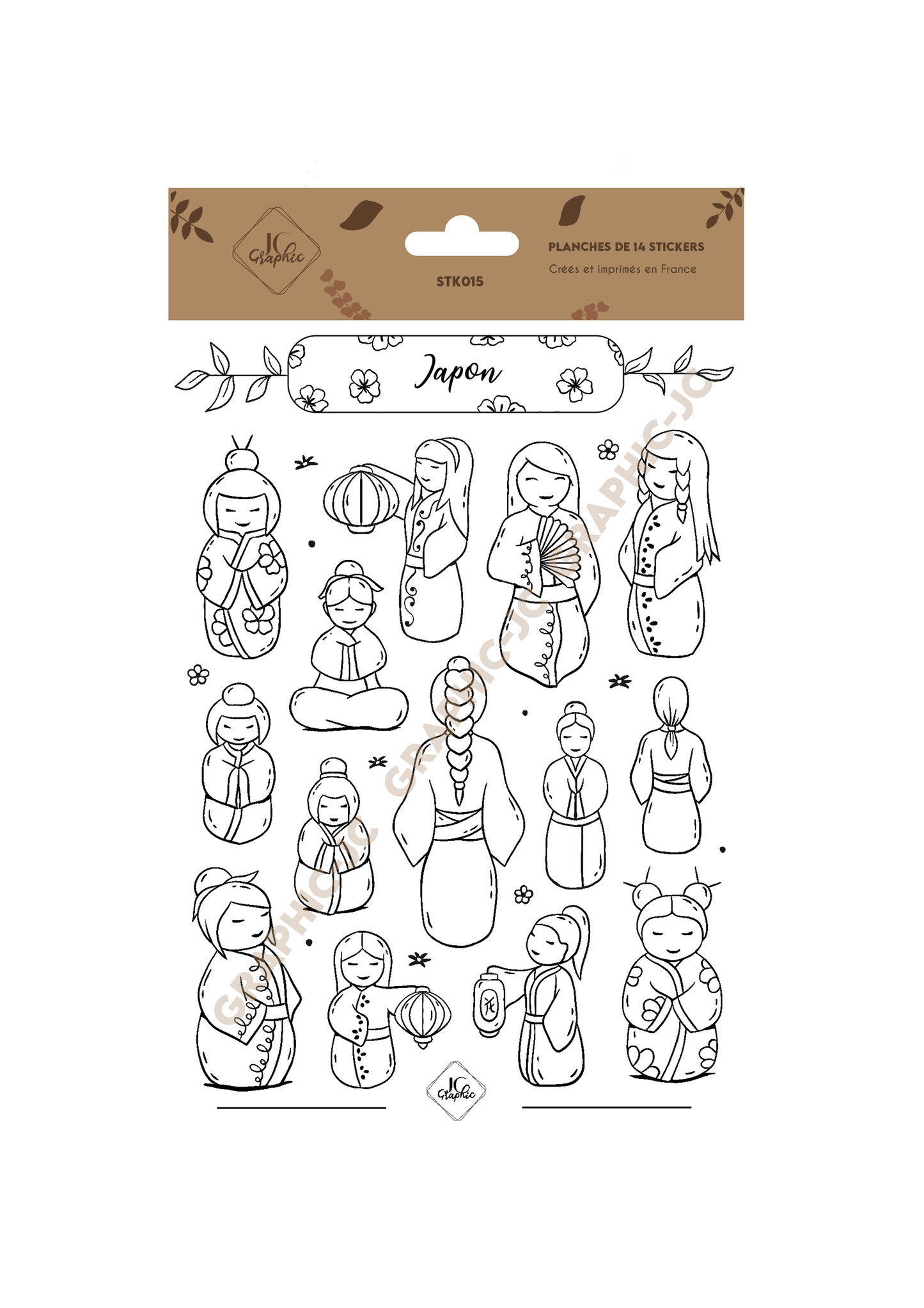 Stickers à colorier "Japon"