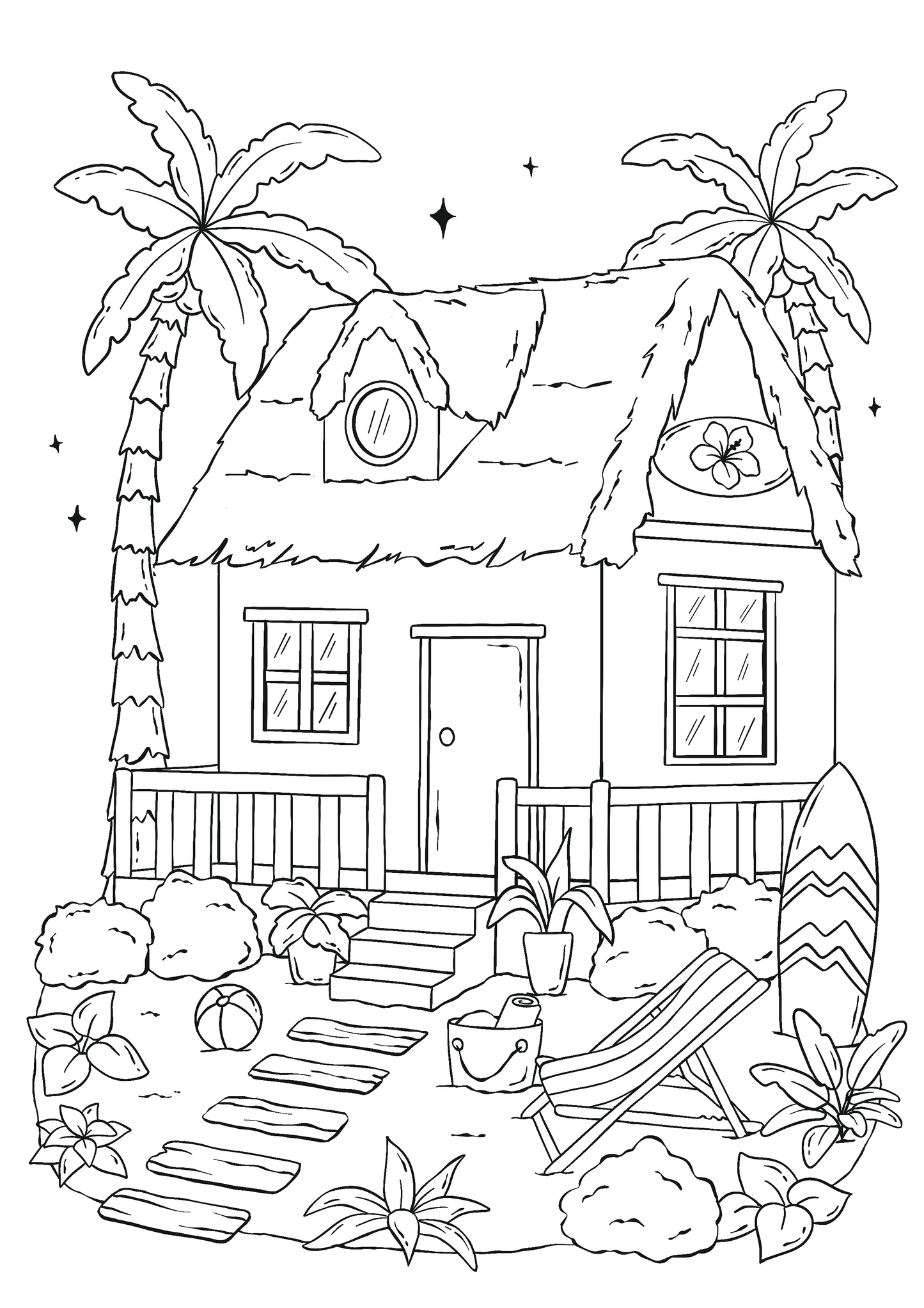 Livre de coloriages thème "Maisons Mignonnes"