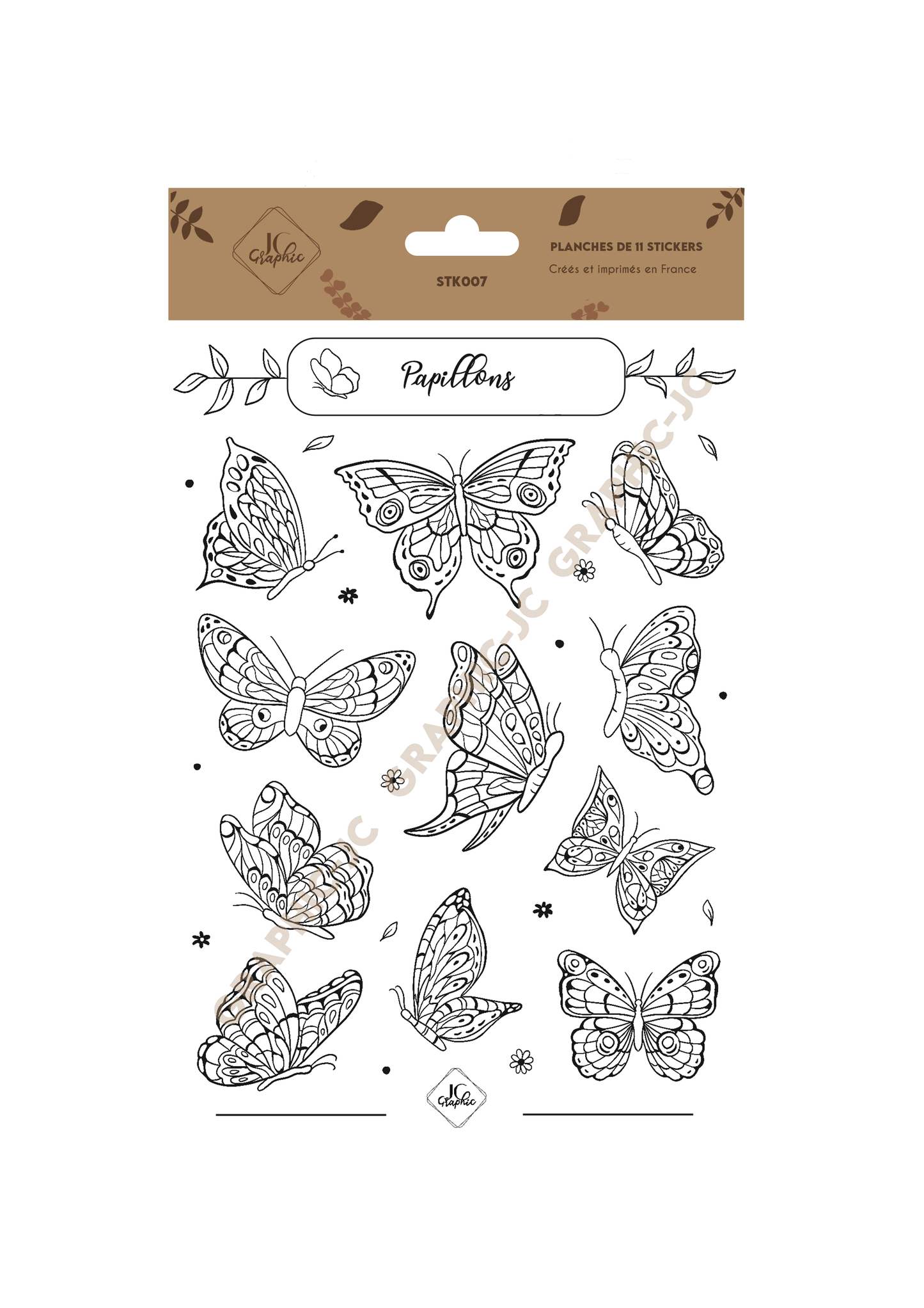 Stickers à colorier "Papillons"