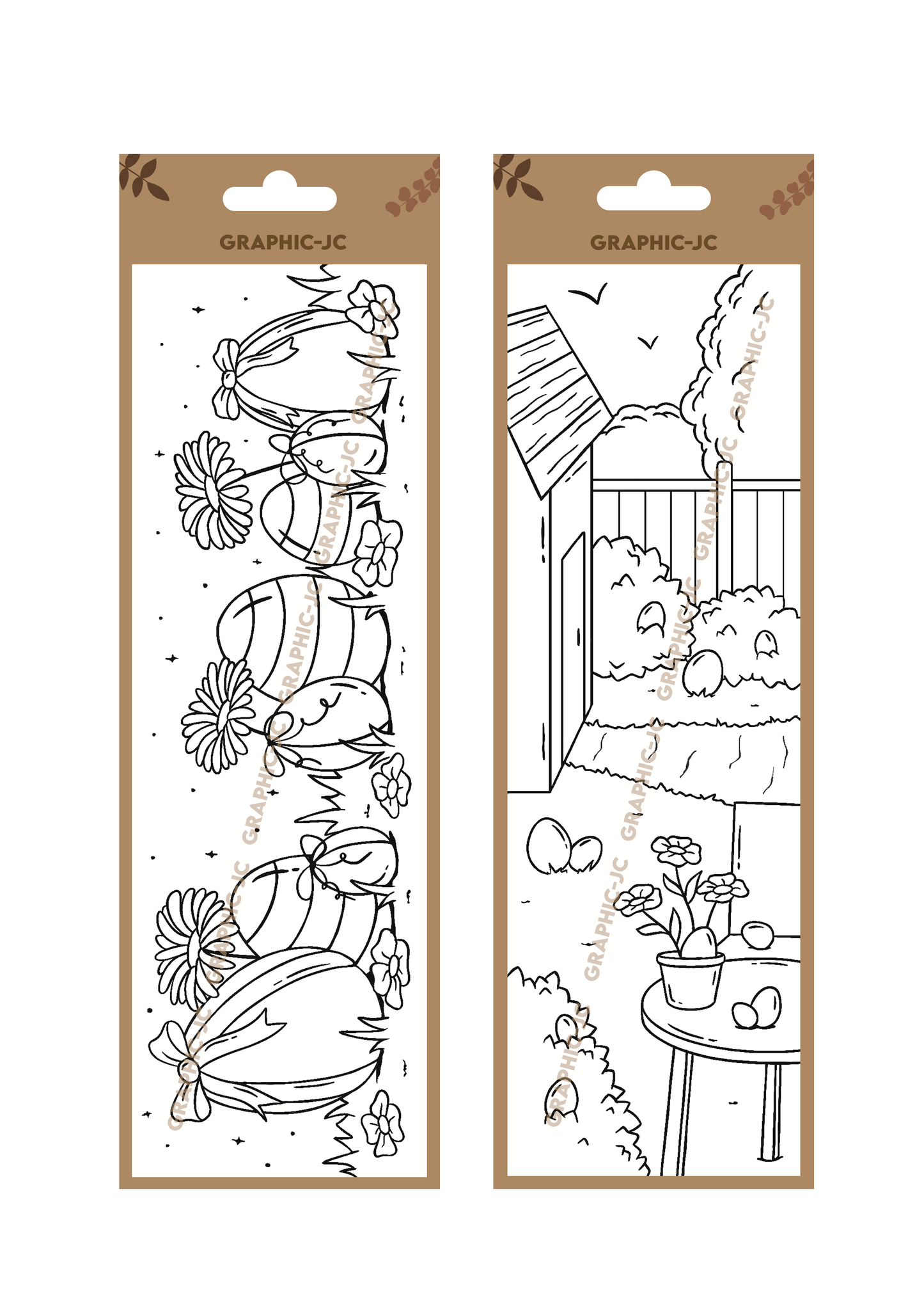 Marque page à colorier "Pâques"