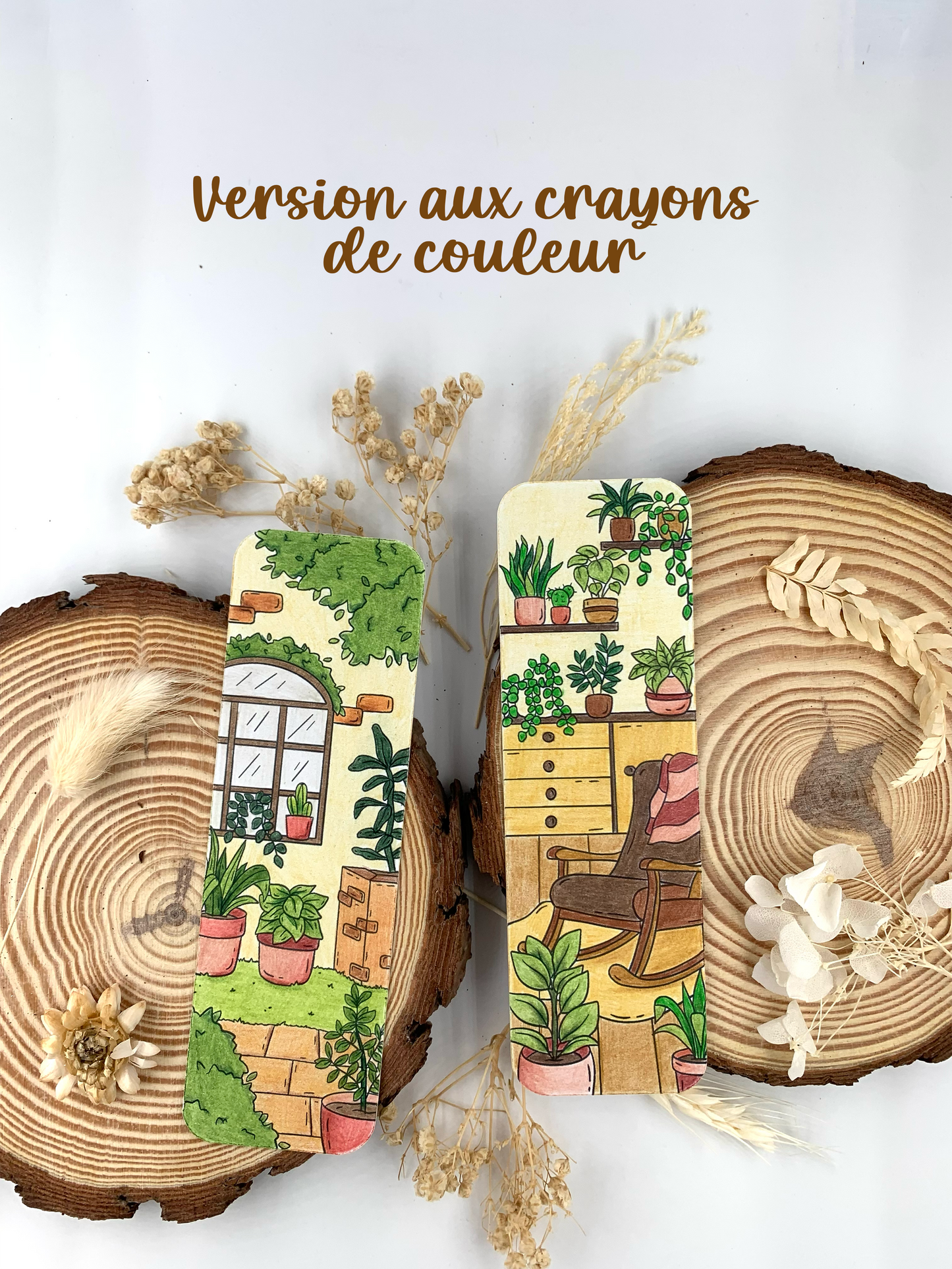 Marque page à colorier "Plantes"