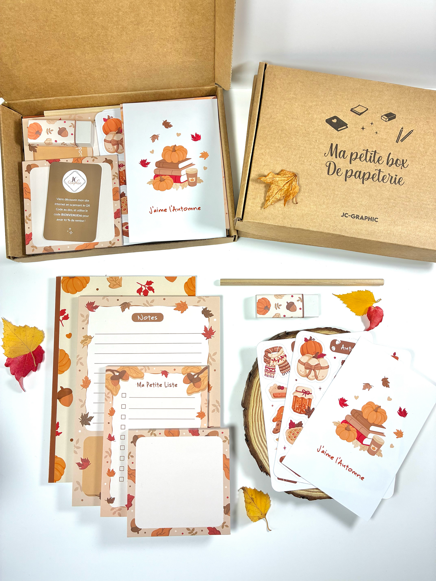 Box de papeterie thème "Automne"