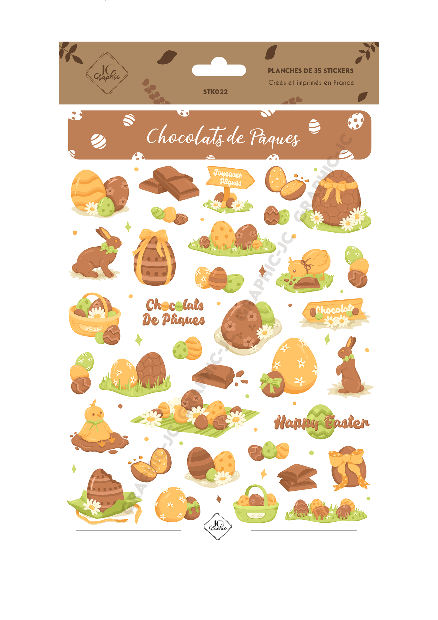 Stickers "Chocolats de Pâques"