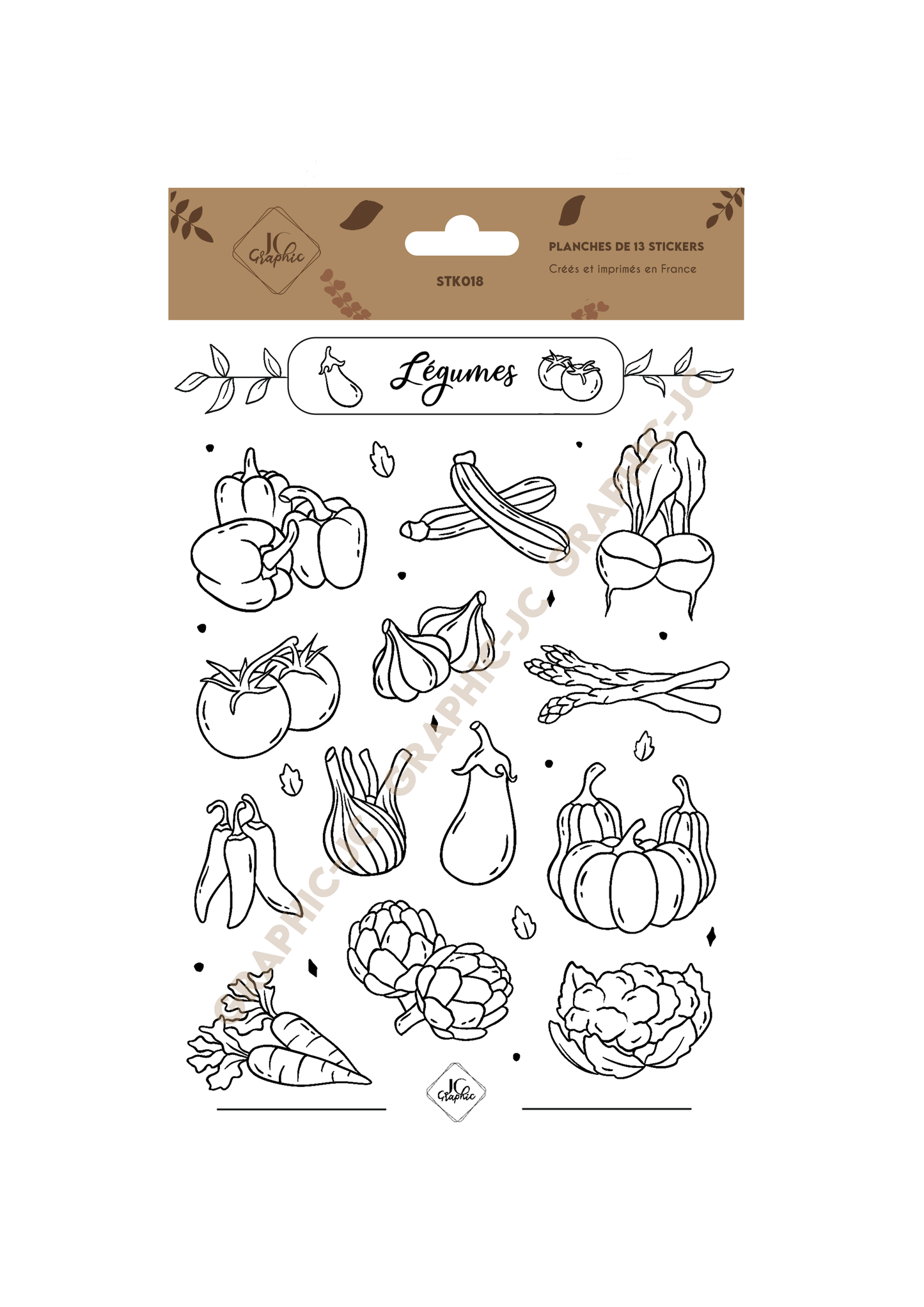 Stickers à colorier "Légumes"