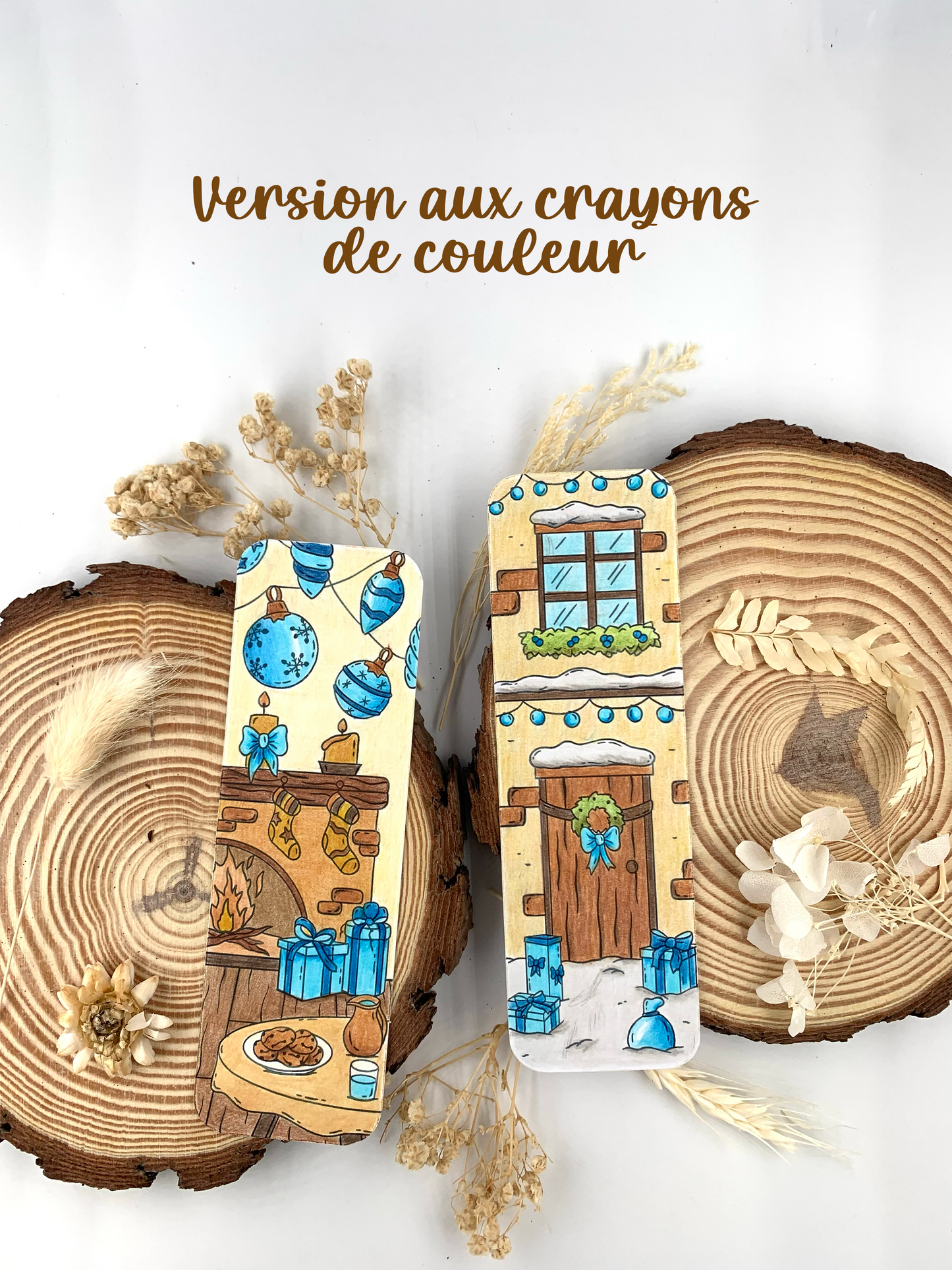 Marque page à colorier "Noël"