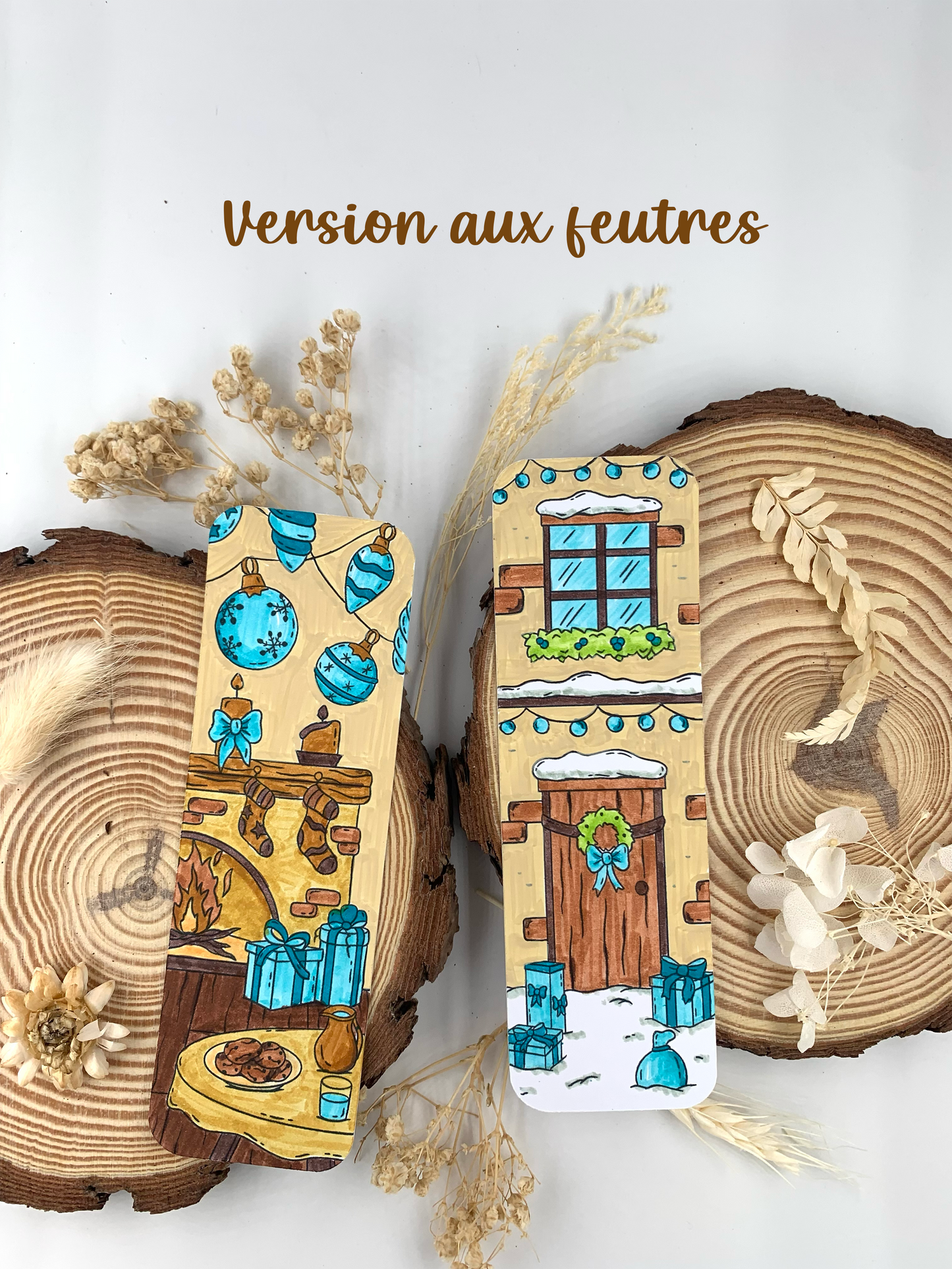 Marque page à colorier "Noël"