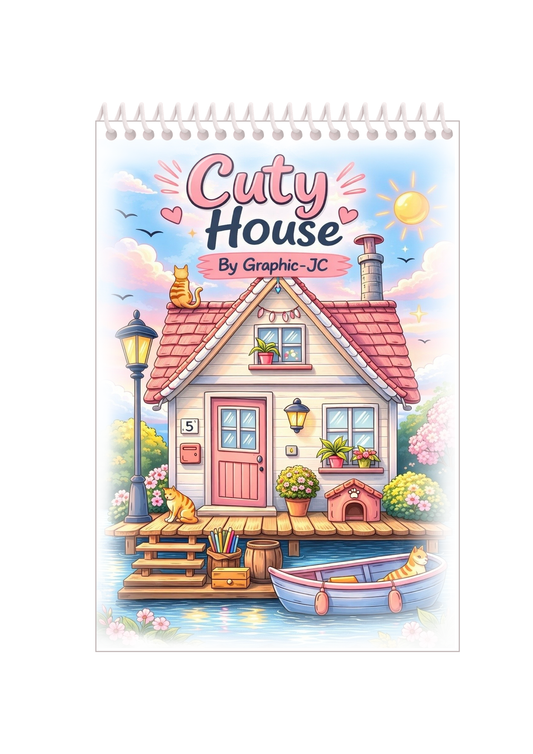 Livre de coloriages thème "Maisons Mignonnes"