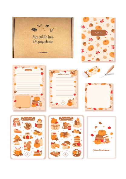 Box de papeterie thème "Automne"