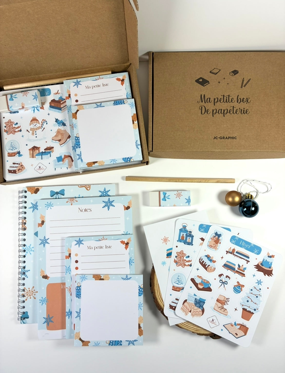 Box de papeterie thème "Hiver"
