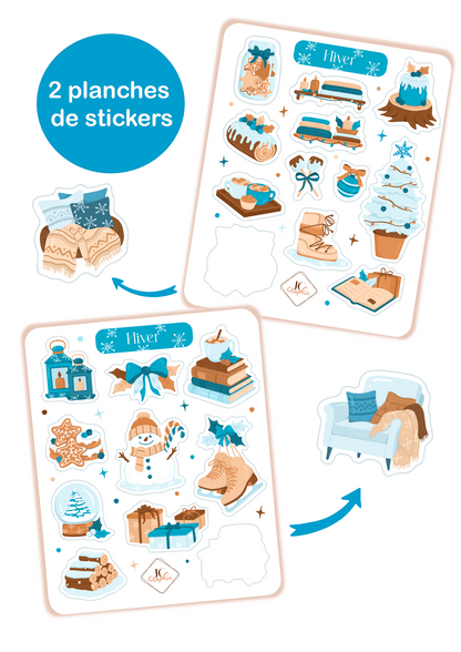 Box de papeterie thème "Hiver"