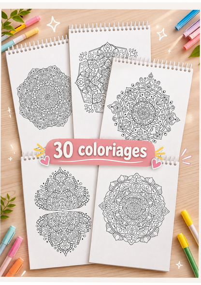 Livre de coloriage thème "Mandala"