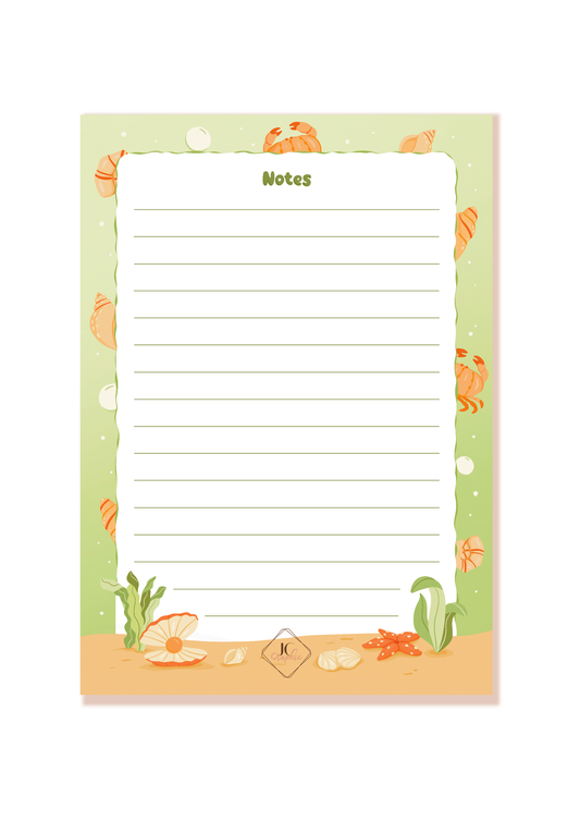 Bloc-notes "Coquillages"