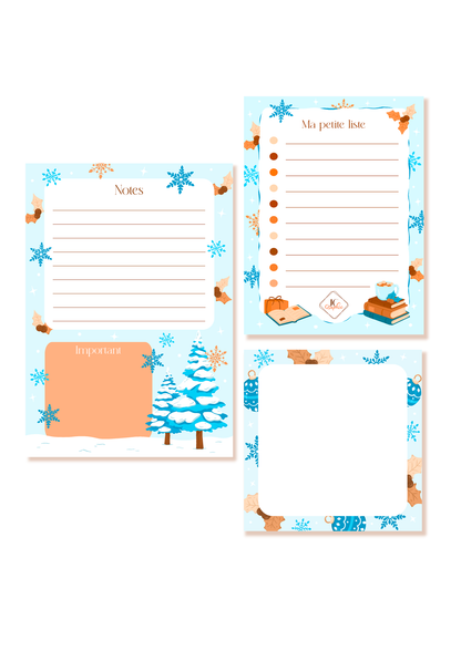 Lot de 3 blocs notes "Automne"