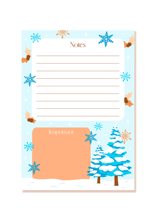 Bloc notes "Hiver"